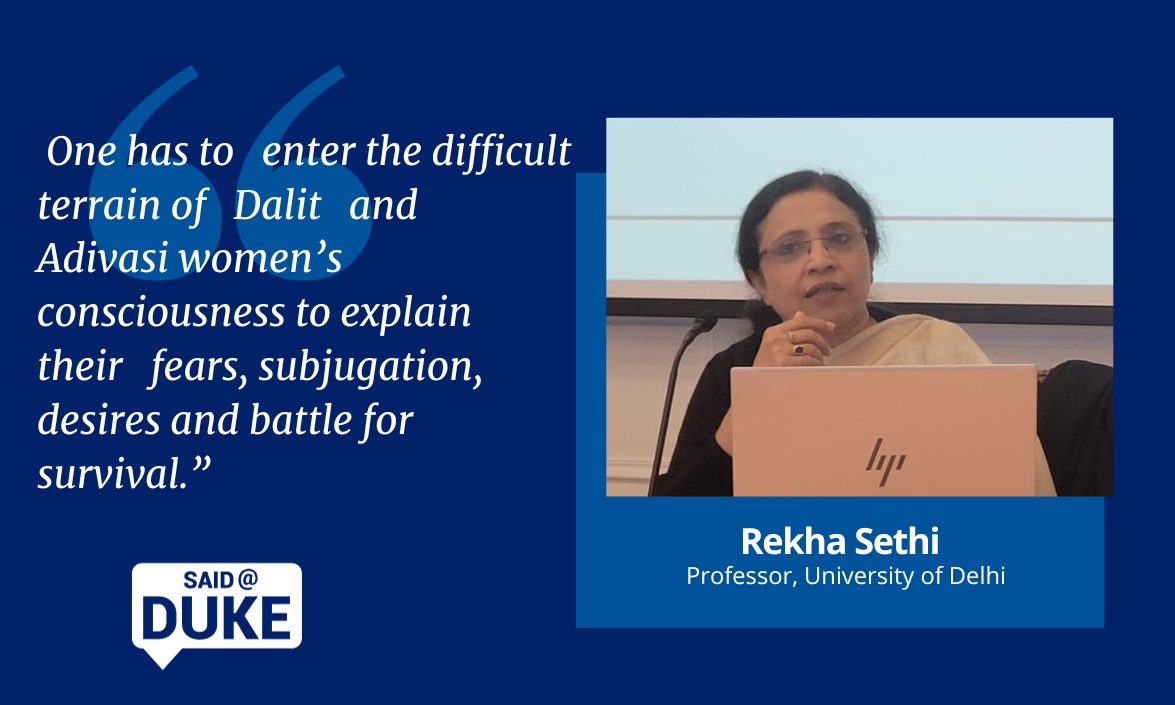 Said@Duke: University of Delhi Professor Rekha Sethi on Women Poets in Hindi
