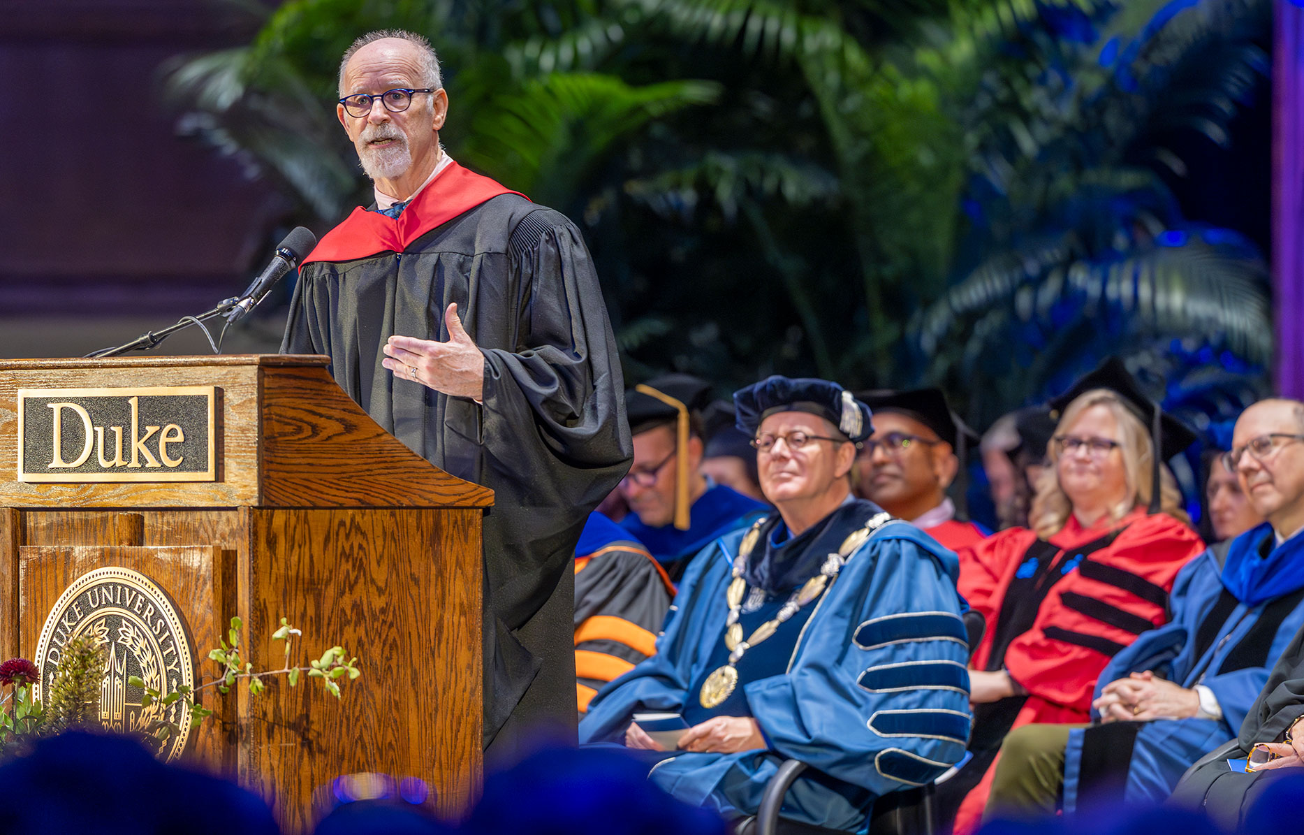 Undergraduate admissions dean Christoph Guttentag shares stories about the Class of 2028 at convocation.