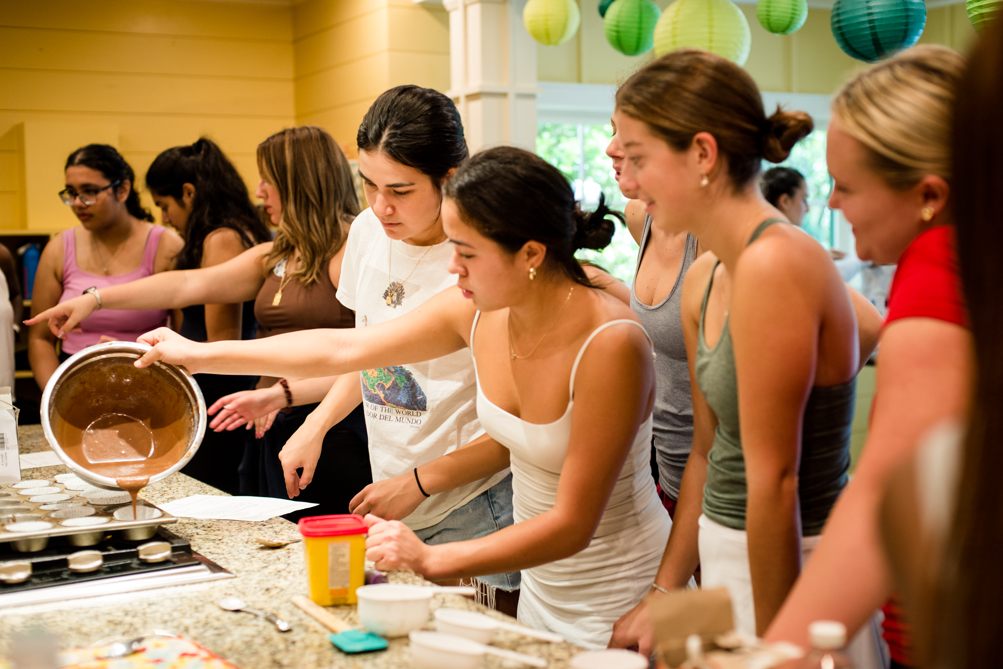 Transformative Ideas courses don’t exist solely in classrooms. Some students live in a residence hall created specifically for those seeking an environment that fosters free thinking and expression around big ideas. And students in all these classes take part in a back-to-campus dinner at the start of the semester and a mid-semester retreat to Black Mountain in western North Carolina. There, they unplug from their devices and take part in group activities like yoga, cooking classes and kayaking. These are all efforts to bring students closer and humanize the topics and conversations they have in class.