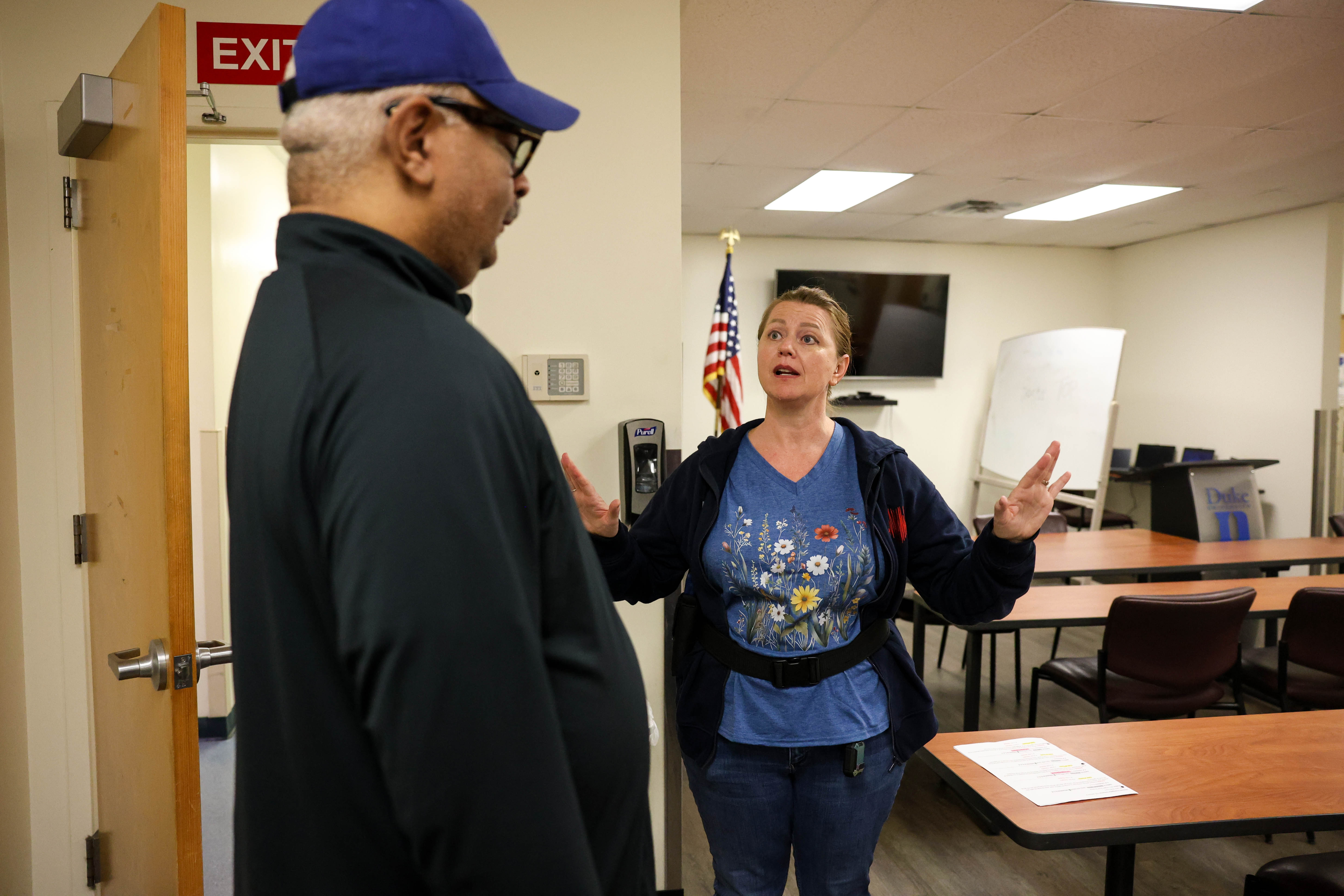 An exercise during the Duke Citizens Police Academy