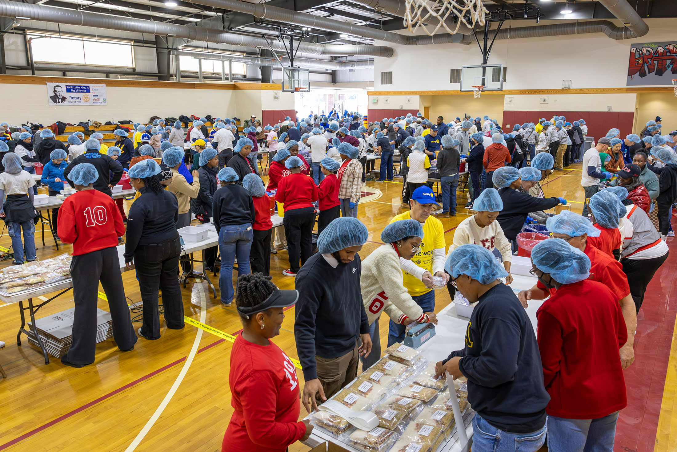 Around 150,000 meals were prepared at the event.