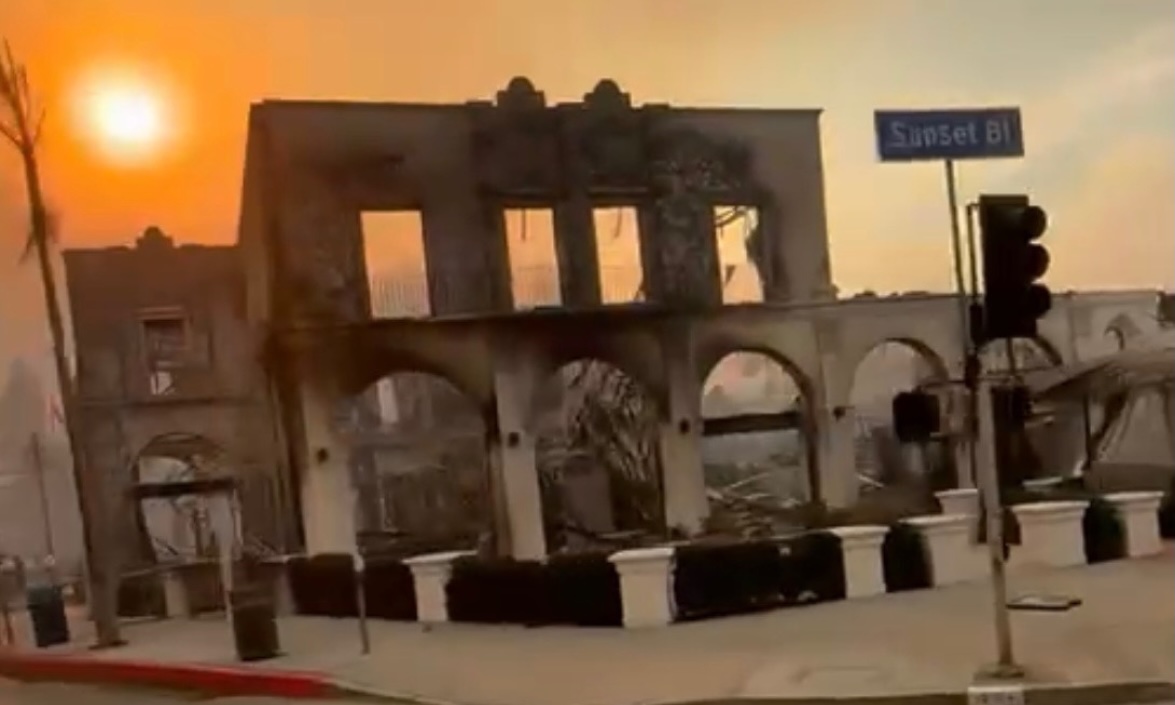 burned out building