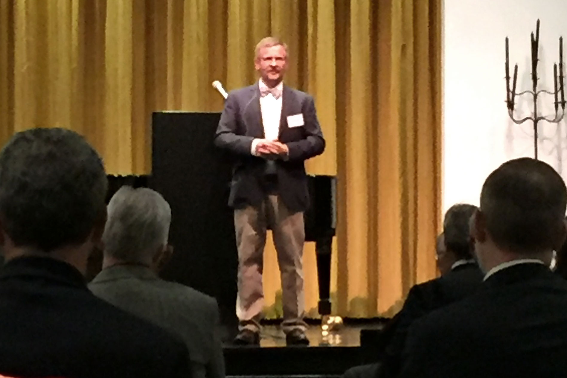 Duke professor Norman Wirzba gives the annual Christian Century lecture at the Chicago Club. Photo courtesy Norman Wirzba.