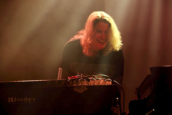 Maya Kronfeld performs with multi-instrumentalist Georgia Anne Muldrow at the Winter JazzFest 2024 in Brooklyn, N.Y. Photo by Ed Satterwhite.