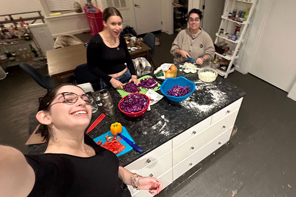 preparing the shabbat meal.