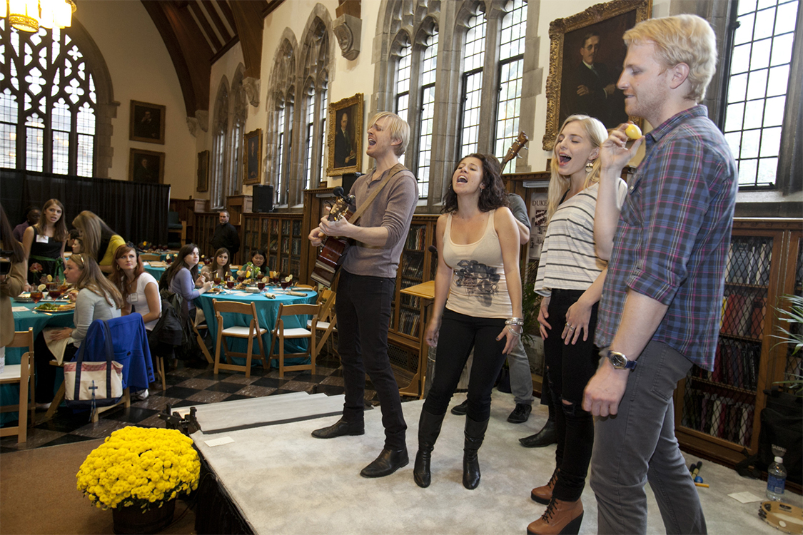 Members of the band Delta Rae, which features graduates of Duke, perform in 2011 during DEMAN Weekend. Members of the band Delta Rae, which features graduates of Duke, perform in 2011 during DEMAN Weekend.