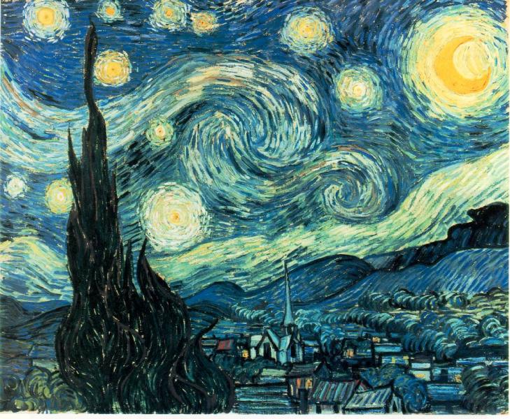 The Starry Night. Oil on canvas by Vincent van Gogh. The Starry Night. Oil on canvas by Vincent van Gogh.