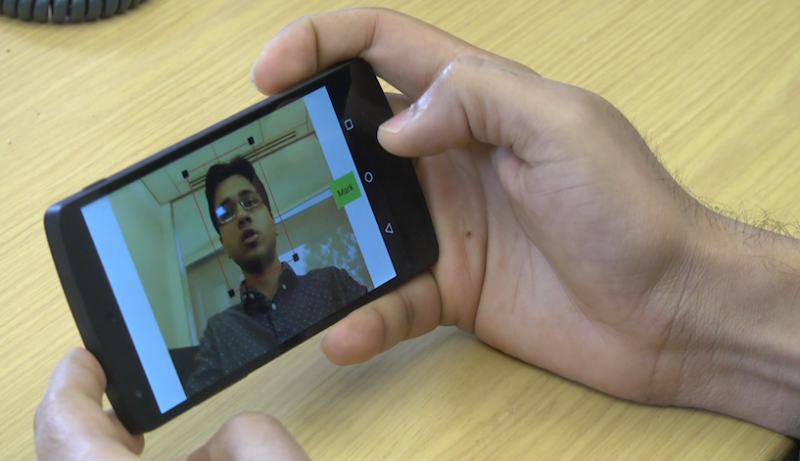 Users select the part of a scene that is OK to share by drawing a rectangular border around it, either by hand or with a few clicks of a mouse.