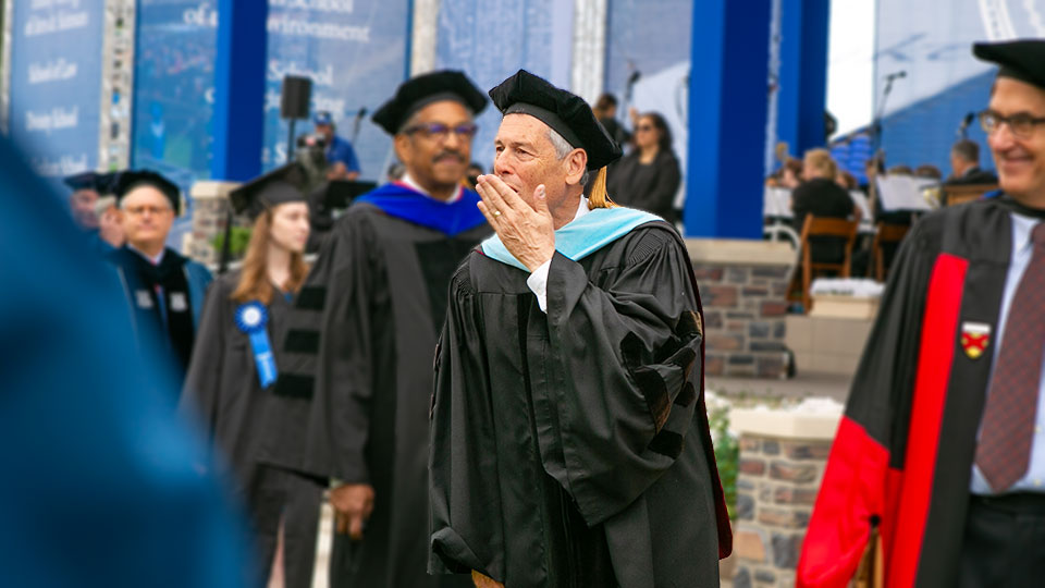 Larry Moneta blowing a kiss to the Class of 2019 (1/3)