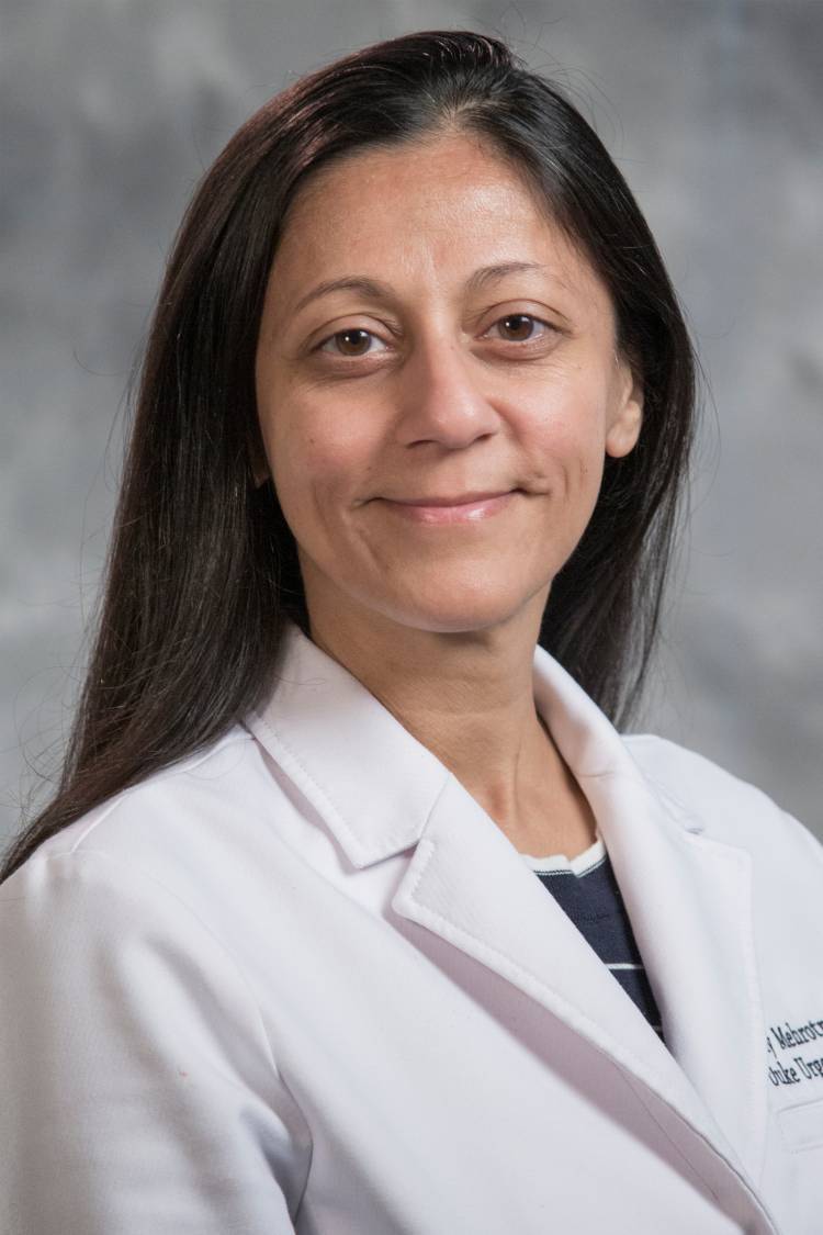 Mony Mehrotra of Duke Primary Care helped lead the charge of quickly expanding telehealth options for Duke Urgent Care. 