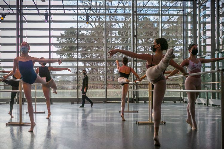 ABT studio company practice in the Rubenstein Arts Center
