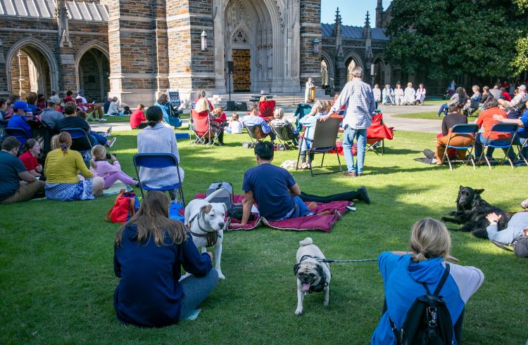 More than 100 people from across the Triangle came to the service with their pets.