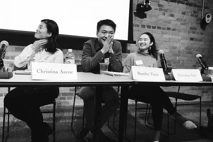 Duke students participate on a panel about activism at the university during the inaugural Asian American Studies Program conference, which focused on Afro/Asian Connections in the Local/Global South.
