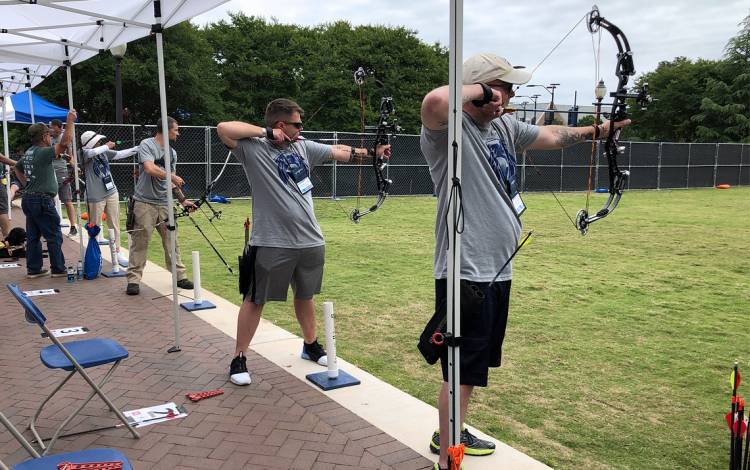 Krzyzewskiville was the site of the Valor Games Southeast's archery competition. Photo by Stephen Schramm.