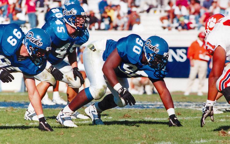Troy Austin was a standout defensive lineman for Duke in the late 1990s. Photo courtesy of Duke Athletics.