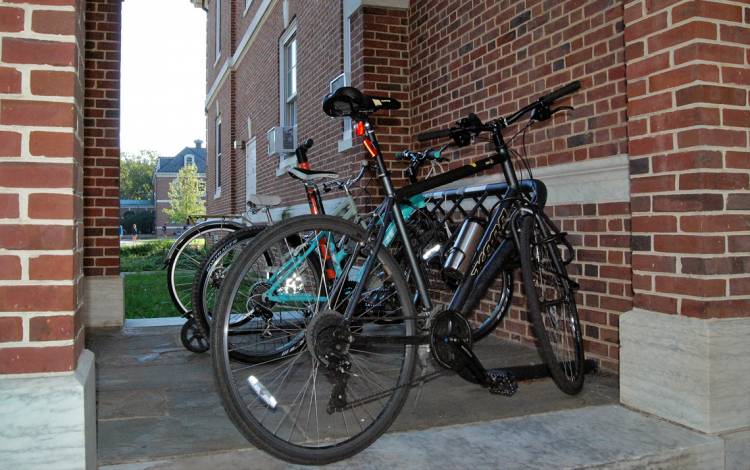 Bike racks are a prime target for would-be thieves. Photo By Stephen Schramm.