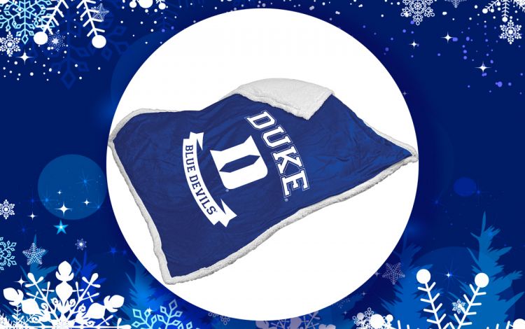 These Duke blankets can help you beat the winter chill. Images courtesy of Duke university Stores.