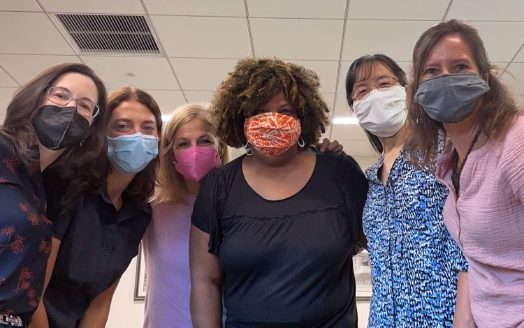 The Duke Leadership Academy team of, left to right, Carmen Rawls, Lydia Olander, Debra Taylor, Beverly Harris, Anna Li and Rebecca Brouwer. Photo courtesy of Rebecca Brouwer.