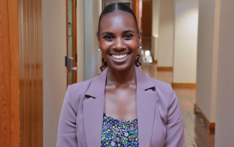 Camille Wright is a former NCCU intern who now works at Duke University Press. Photo by Jonathan Black. 