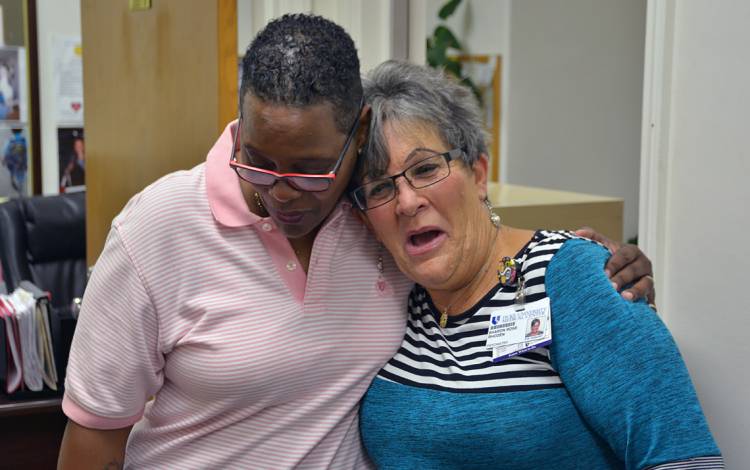 On Oct. 24, Sharon, left, and Shy meet for the first time.