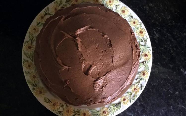 Cari Banks made this decadent chocolate cake for colleagues. Photo courtesy of Cari Banks.