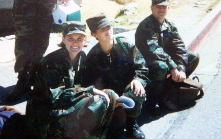 Celste Ferguson, far left, served in the United States Air Force.