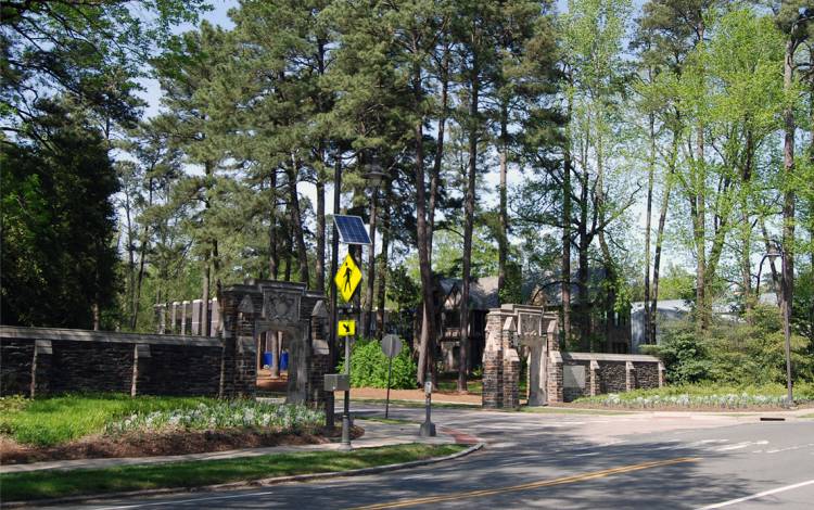 Intersection of Chapel Drive and Duke University Road.