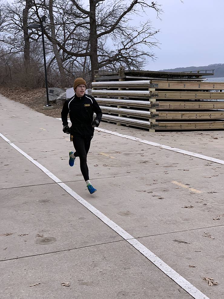 For Colin Wurster, shown here prior to the pandemic, running has always been a favorite pastime. Photo courtesy of Colin Wurster.