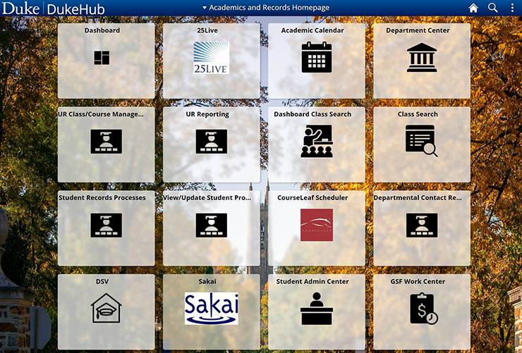DukeHub 2.0 login page