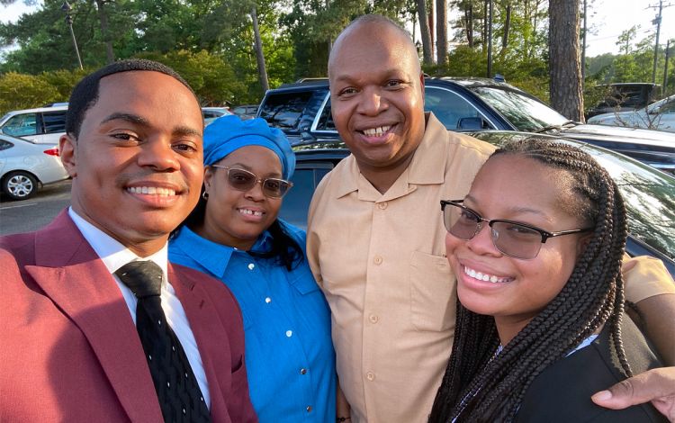 DeShane Watson, second from right, with his family on his birthday in 2021. Photo courtesy of Watson.