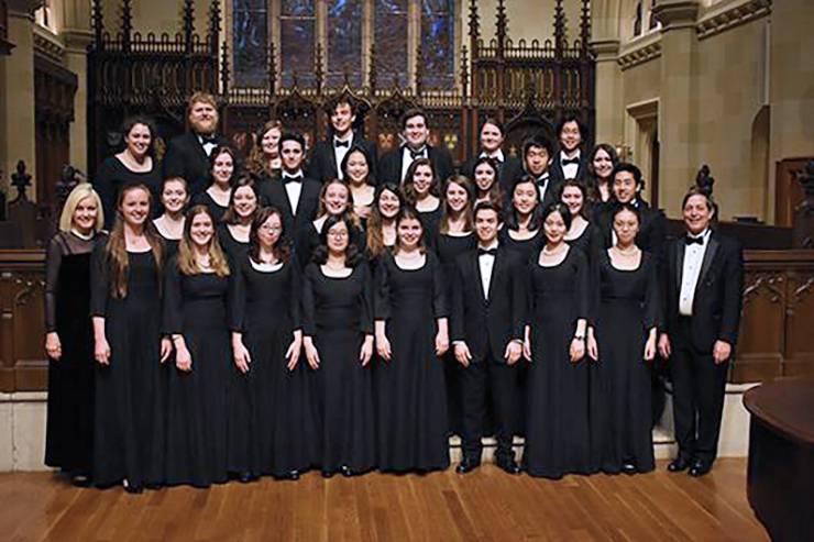 The Duke Chorale on stage.