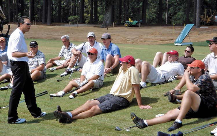 Ed Ibarguen has taught the game of golf to Duke community members since 1988. Photo courtesy of Ed Ibarguen.