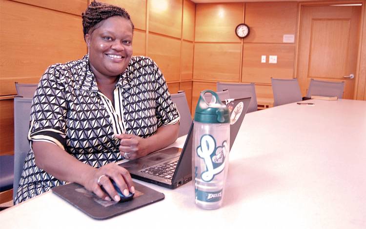 Erika Lovelace of the Nicholas School of the Environment got valuable insight in how to make her meetings more effective. Photo by Stephen Schramm.