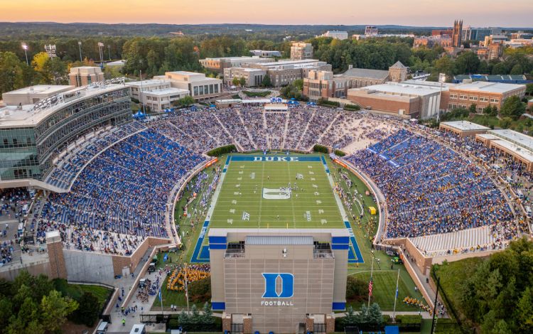 Image courtesy of University Communications. Brooks Field at Wallace Wade Stadium in 2022.