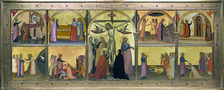 Francescuccio Ghissi’s 14th-century altarpiece depicting the life of St. John was digitally restored with the help of a Bass Connections team.