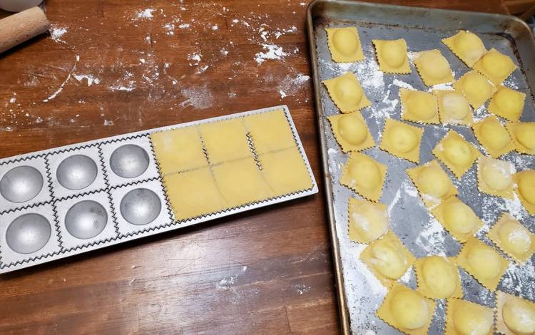 Ginny Lee shaped her homemade ravioli using a stamping mold her grandmother gave her. Photo courtesy of Ginny Lee.