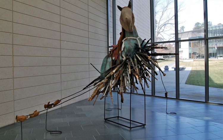 Stephen Hayes sculpture, Flying W, is now on view at the Nasher Museum of Art. Photo by Jack Frederick.