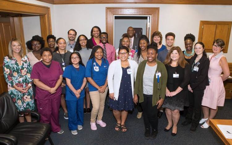 Prior to the pandemic, participants in what became the MaryAnn Black Summer Internship Program met in person. Starting this summer, the program will be virtual. Photo courtesy of Darla Wohlfarth.