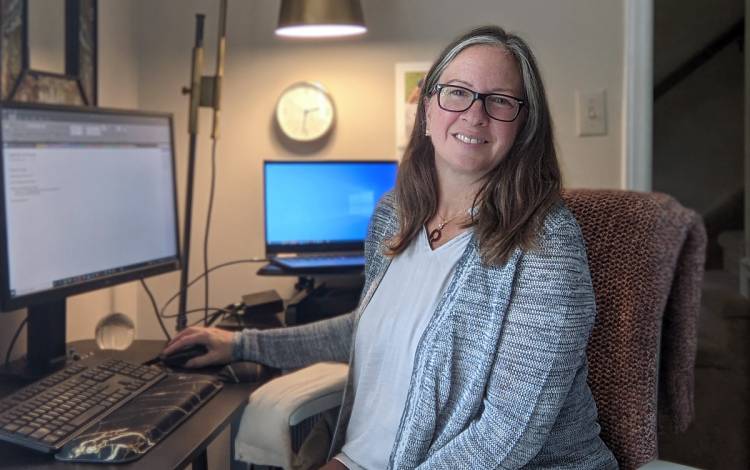Jennifer Bailey, associate director at Duke Kunshan University's Office of International Enrollment Management, and her office are making time to connect during a hybrid schedule. Photo courtesy of Jennifer Bailey.