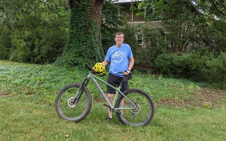 John Little goes mountain biking nearly every weekend. Photo courtesy of John Little.