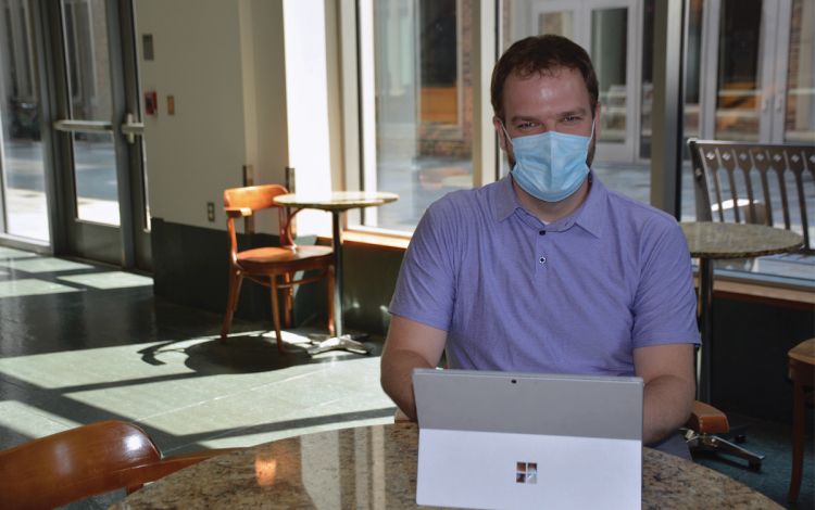 Kevin Wood of the Pratt School of Engineering brings a more critical eye to email following a recent phishing exercise. Photo by Stephen Schramm.