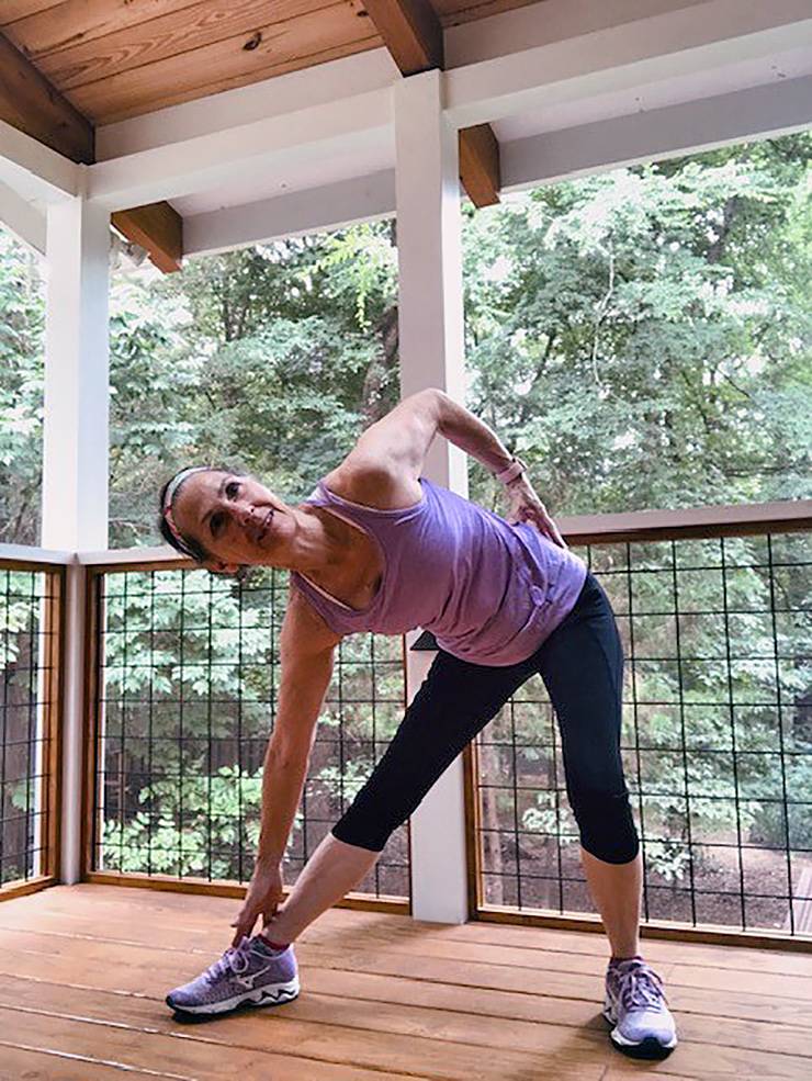 Kim Travlos is about to find time in her day to enjoy some quick rounds of exercise. Photo courtesy of Kim Travlos.