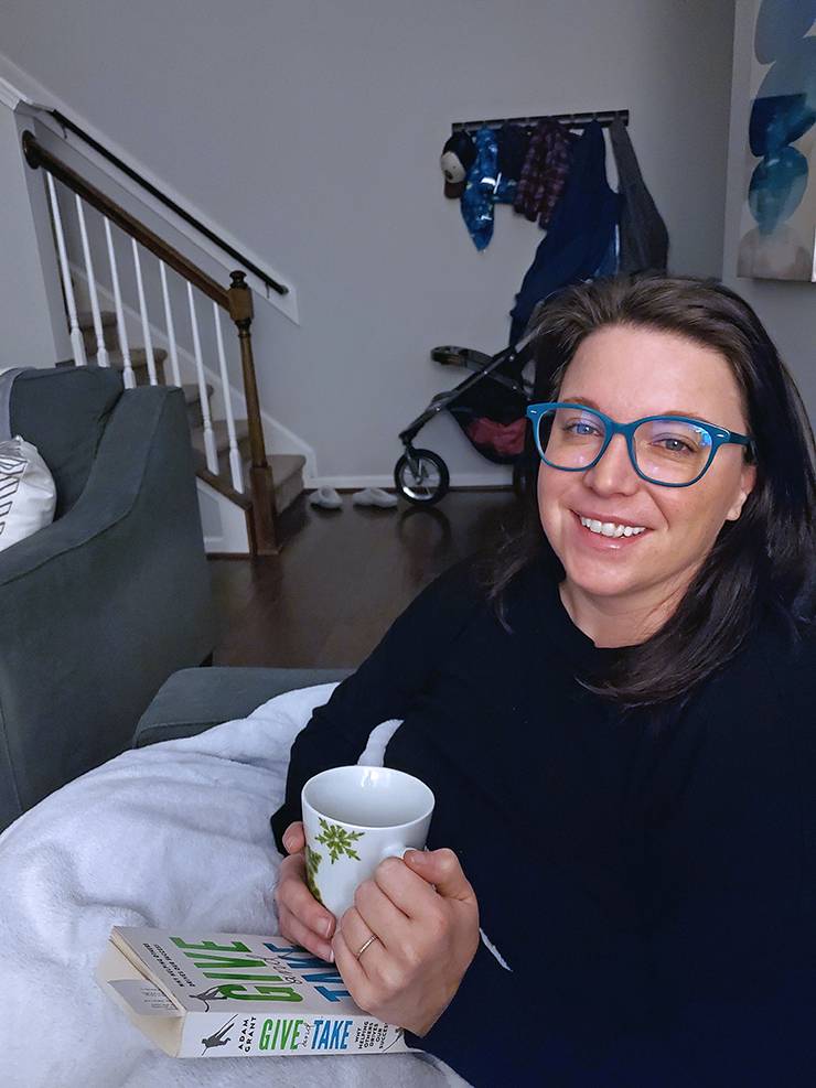 Duke Health Technology Solutions' Krista Melo makes sure to have a dose of quiet early in the morning to help get her focused for the day. Photo courtesy of Krista Melo.