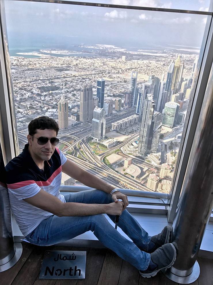 Muhammad Butt enjoys a view of downtown Kuwait City in 2017. Photo courtesy of Muhammad Butt.