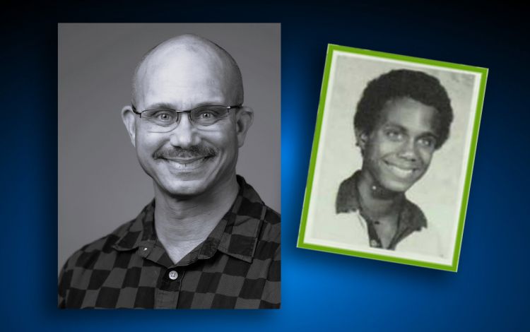 On the left, Dr. Lee D. Baker, professor of Cultural Anthropology. On the right, Baker before he came to Duke. Photos courtesy of Lee Dr. Baker.