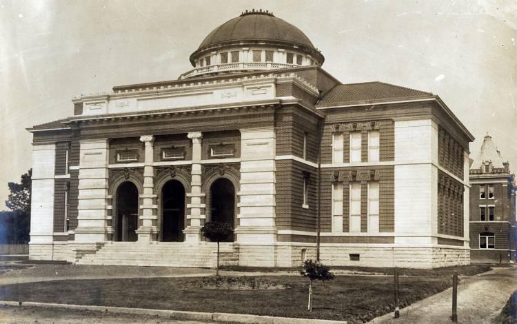 The Trinity College Library stood on what is now East Campus until the mid-1920s. Photo courtesy of Duke University Archives.