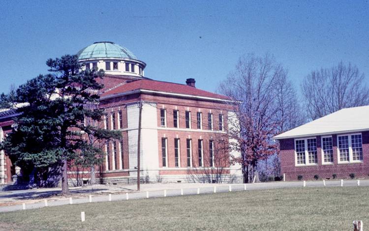 Trinity College's original library stands on the campus of Kittrell College. Photo courtesy of Duke University Archives.