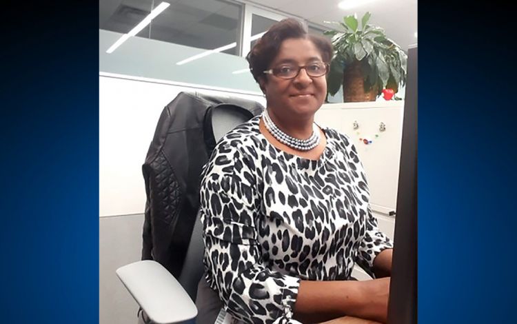 Lynette Blackwell Williams at her desk.