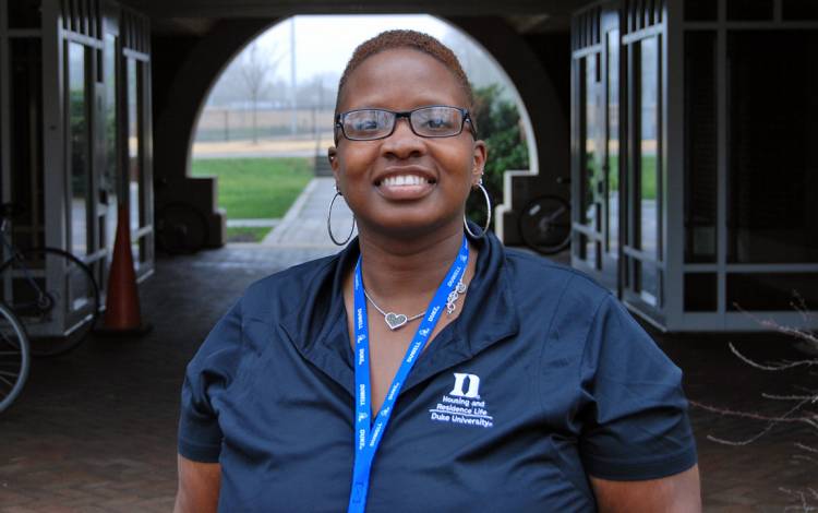 Marquita Mangum took the skills she learned from the program and used them to move into a new role in Duke Housing and Residence Life. Photo by Stephen Schramm.