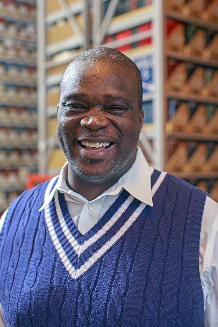 Library Service Center Manager Marvin Tillman has been with the center since it opened. Photo by Alex Boerner.